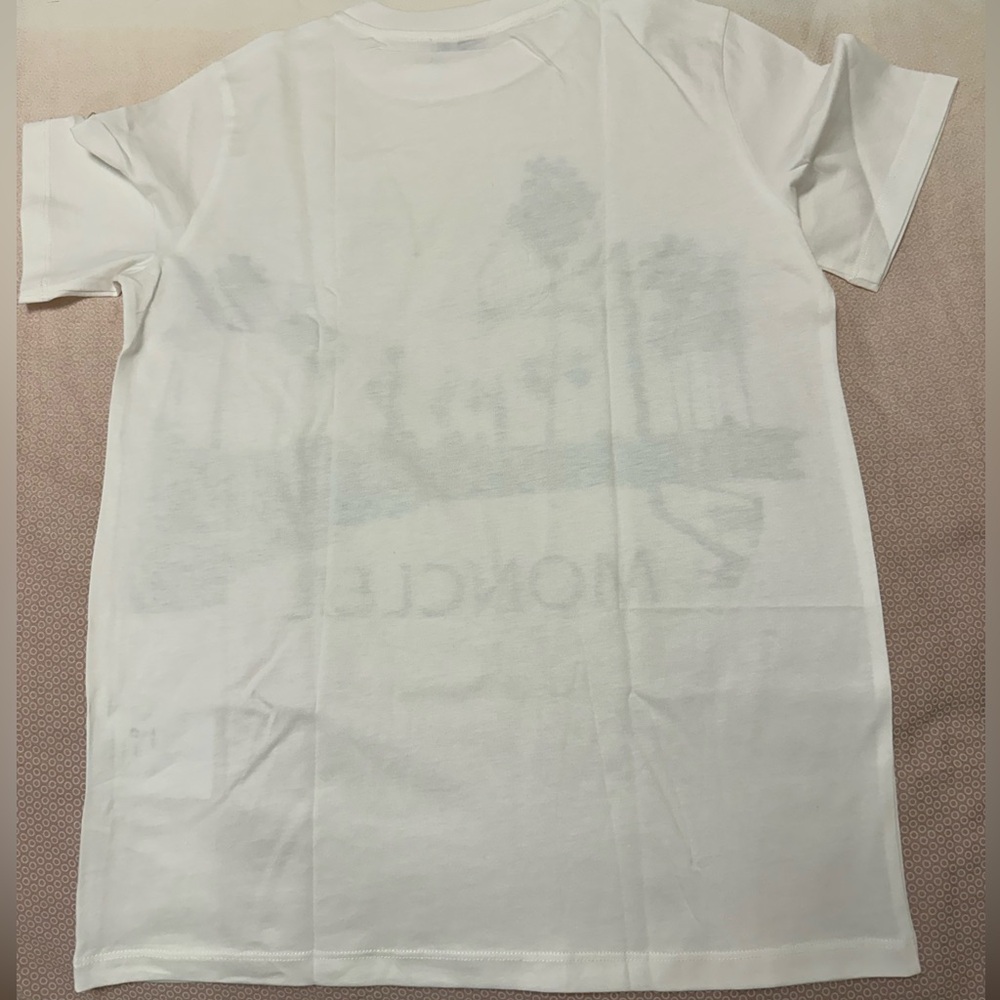 Moncler Graphic Print Cotton Tee, White, XS/S - Picture 7 of 8